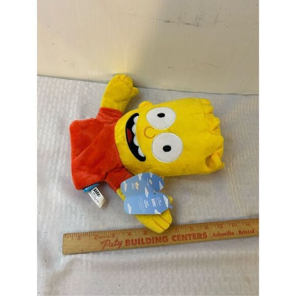 BART Simpson Bark Dog Toy Pup-pet squeaky NEW - Picture 1 of 3